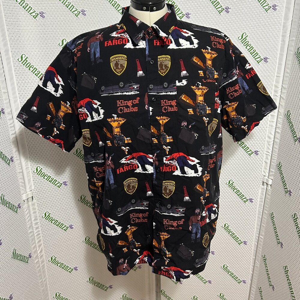 Middle Of Beyond Button Down Shirt Fargo King of Clubs Brainer MOB Mens 2XL XXL